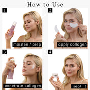 How to Use Melting Collagen Brighca, Eye Smile Line collagen treatment face mask for antii-aging, lifting, and firming