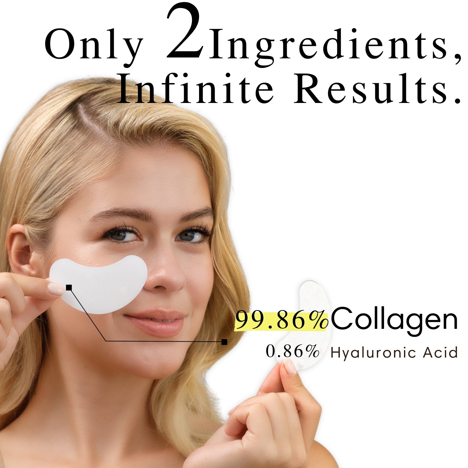 Melting collagen film patches for eyes and smile lines wrinkle care
