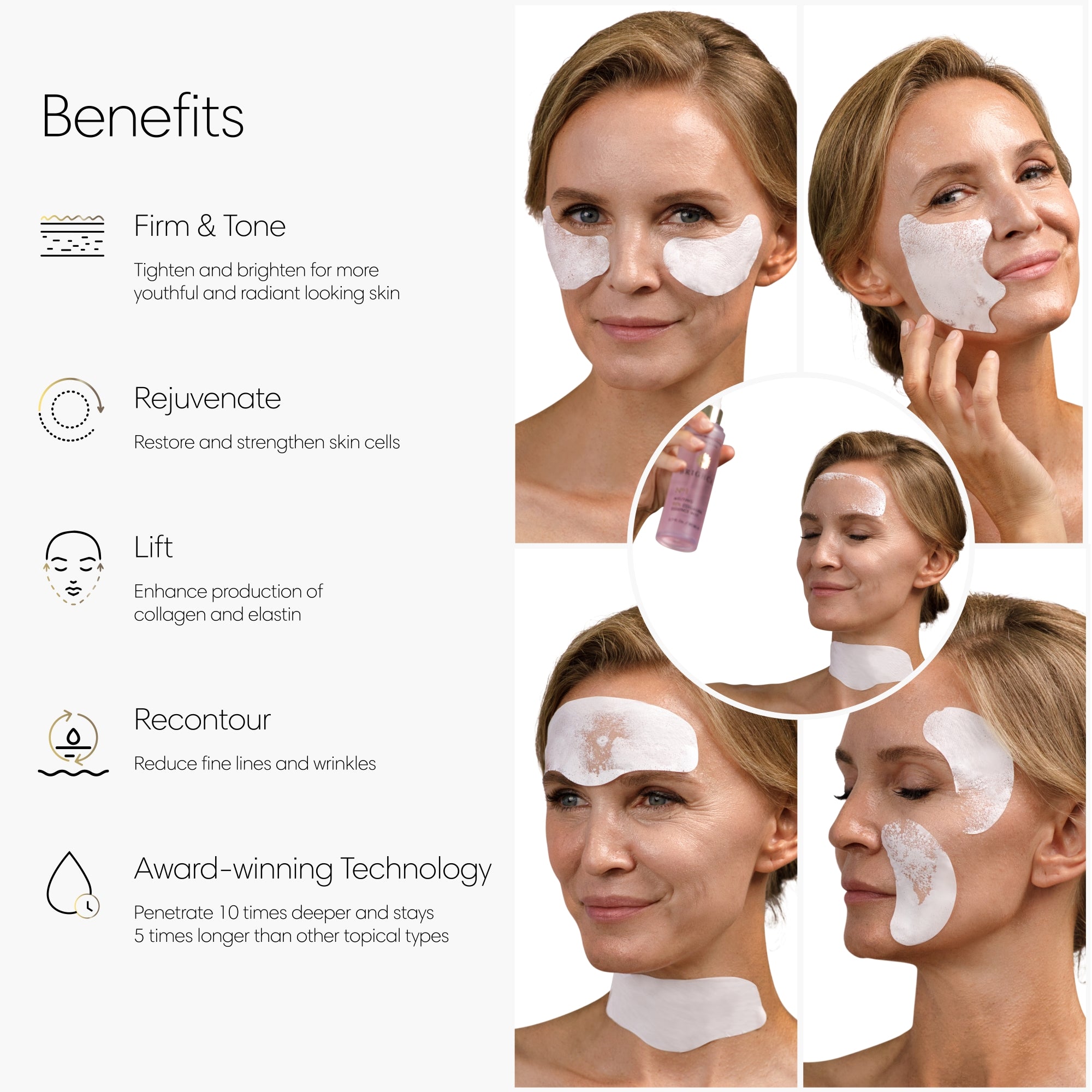 Melting Collagen Brighca, Eye Smile Line collagen treatment face mask for antii-aging, lifting, and firming Benefits