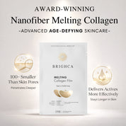 Brighca Melting Collagen features award winning patented nanofiber technology for deeper and more effective collagen absorption.